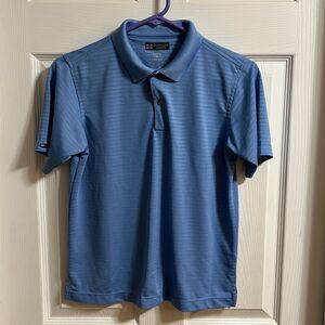 Bermuda Sands boys size 10/12 light blue golf polo shirt.